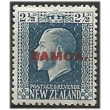 Samoa 1916 SG139 2 1/2d Blue Mounted Mint ...