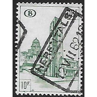 Belgium Epm Mi 310: 10 Fr. d. yellow-green Rail. Parcel: Brussels South Station