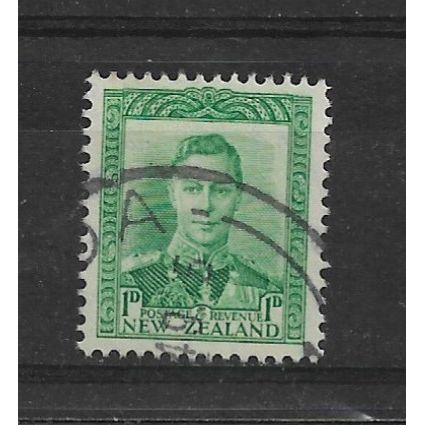 NewZealand.SG606 1d King George VI (Green).Fine Used.Oct21d