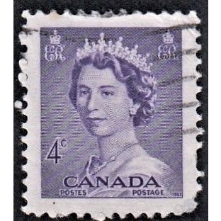 CANADA, 1953 4c QEII, SG 453 (Scott #328), used