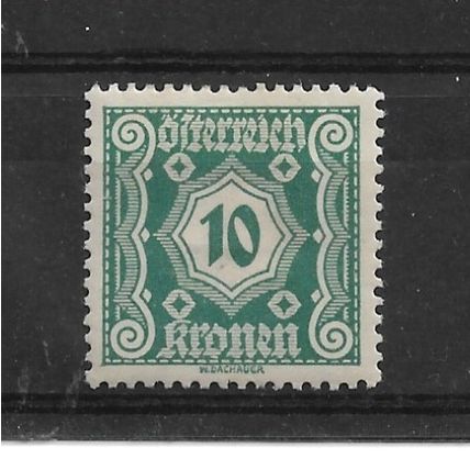 Austria.D526 10k Blue.Mounted Mint.Aug22a