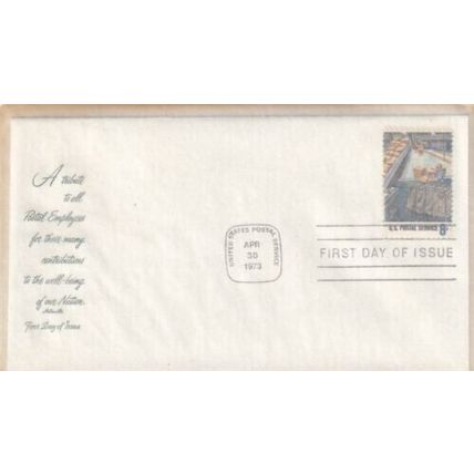 United States 1973 Postal Service Sorting Parcels FDC Unaddressed VGC