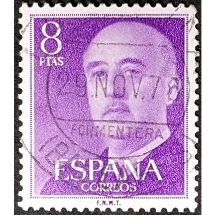 STAMP Spain SG1225 1956 8Pta General Franco Used