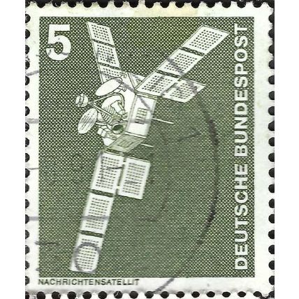 GERMANY, Industrial technology, Communication Satellite, grey 1975, 5pf, #5