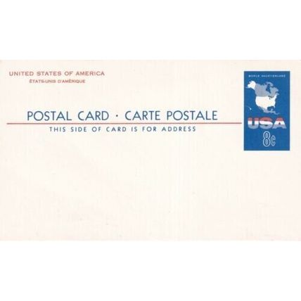United States 8c World Vacationland Postal Card unused VGC