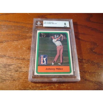 1981 Donruss, Graded Near Mint 8, JOHNNY MILLER, PGA Tour