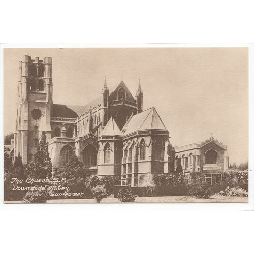 The Church SE Downside Abbey Somerset Postcard