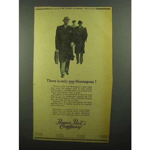 1942 Rogers Peet Company Ad - Only One Montagnac