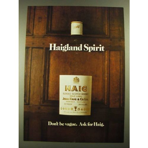 1977 Haig Scotch Ad - Haigland Spirit