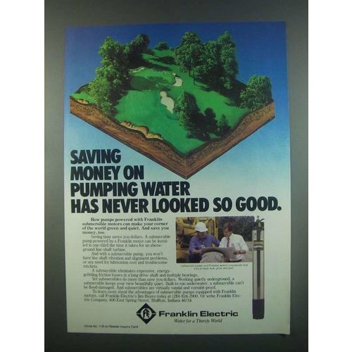 1984 Franklin Electric Submersible Pumps Ad