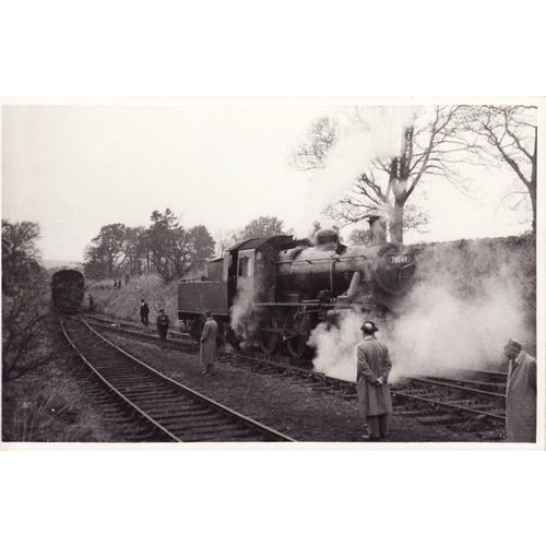 Railway Photo BR 2MT 78049 BLS Lauder Branch Last Train Tour 1958 Loco -2