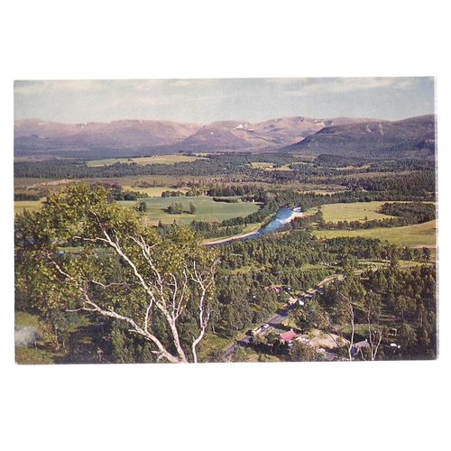 INVERNESS, THE CAIRNGORMS and RIVER SPEY vintage postcard by J. Arthur Dixon =