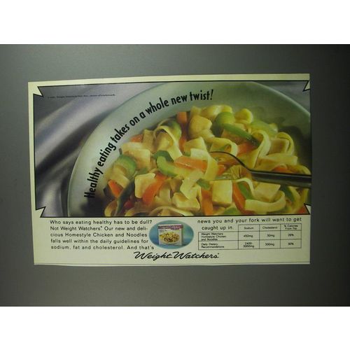 1991 Weight Watchers Ad - Healthy eating takes on a whole new twist