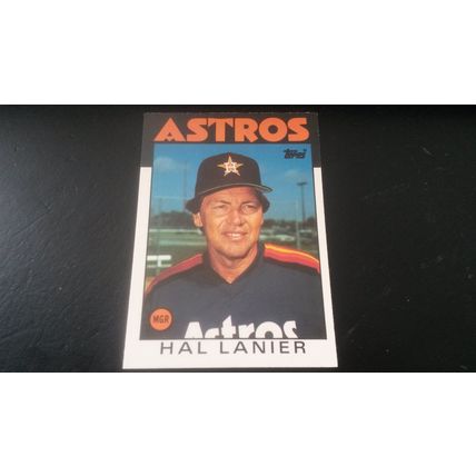 1986 Topps Traded Card # 060T Hal Lanier Excellent (5) Houston Astros