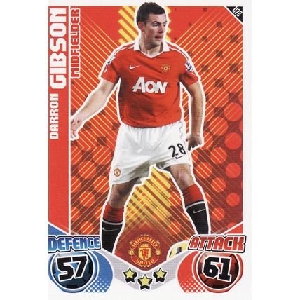 Match Attax Extra 2010/2011 U28 Darron Gibson Manchester United