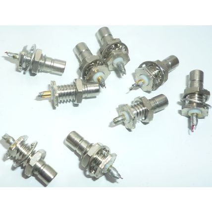 SMB male panel mount coax connector Stainless steel RF microwave 9 off