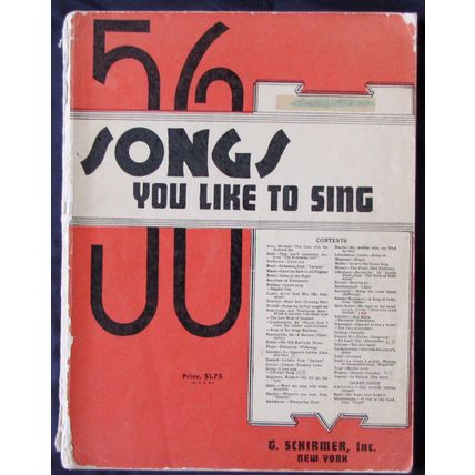 "56 Songs You Like to Sing" - Vintage 1937 Songbook