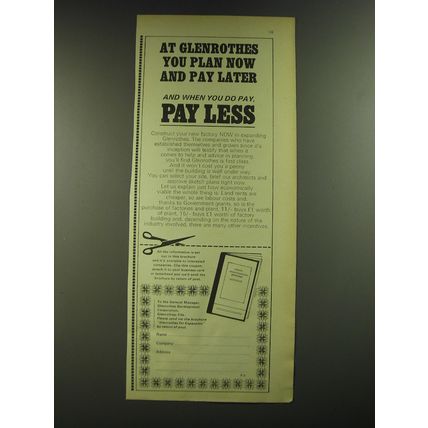 1969 Glenrothes Development Corporation Ad - You plan now and pay later