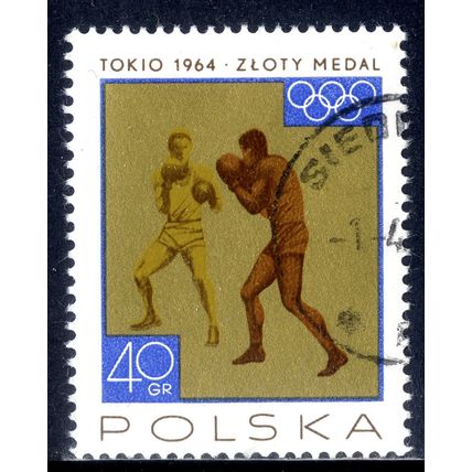 POLAND 1965, Polish Medals at Tokyo Olympics - Boxing, 40 G, CTO