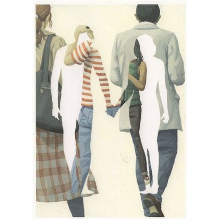 Steven Marshall Rewild Street Fashion Cut Outs Painting Postcard