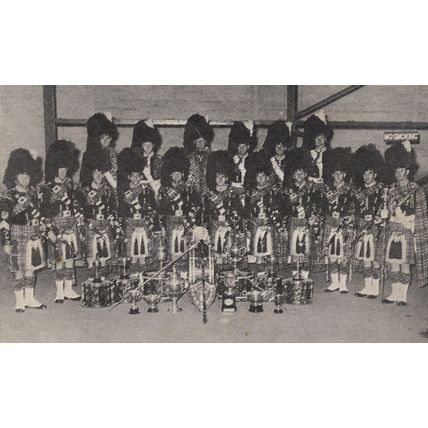 Invergordon Distillers Scottish Pipe Military Band Antique Postcard