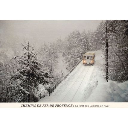 Chemins De Fer De Provence Bus Winter Foret Des Lunieres French Postcard