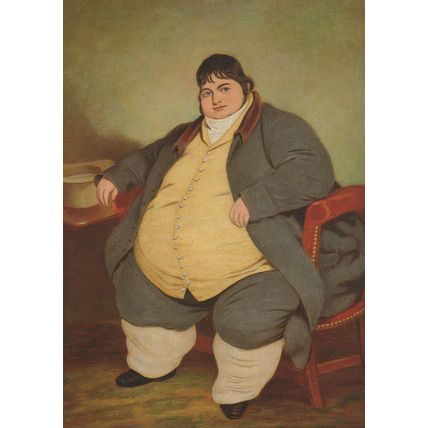 Daniel Lambert Biggest Fattest Man Stamford Leicester Postcard