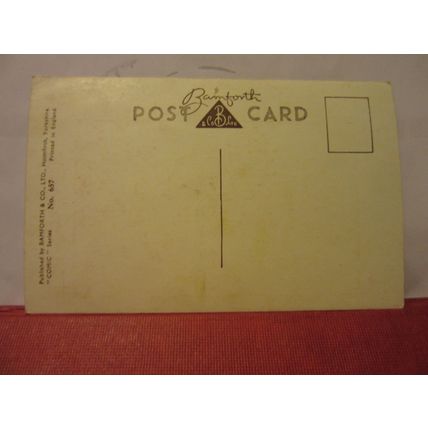 SAUCY SEASIDE POSTCARD unused BAMFORTH & CO. no 657 brown triangle gents toilet