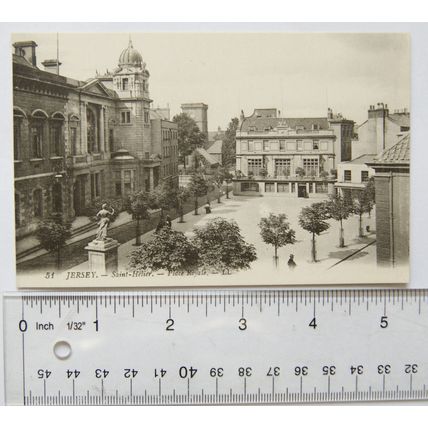 vintage postcard Jersey, Saint Helier, Place Royale
