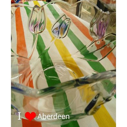 Fruit Bowl, Glass w/Floral Design