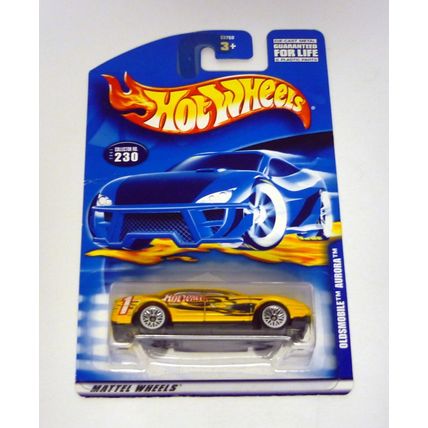 Hot Wheels Oldsmobile Aurora #230 Yellow Die-Cast Car 2001