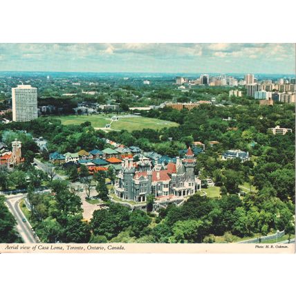 Canada Postcard 1970 - Aerial View Of Casa Loma, Toronto, Ontario
