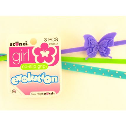 SCUNCI GIRL NO SLIP GRIP THE EVOLUTION HEAD BANDS - 3 PCS. (22995-A)