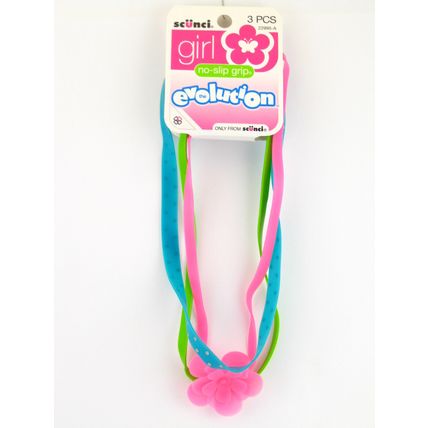 SCUNCI GIRL NO SLIP GRIP THE EVOLUTION HEAD BANDS - 3 PCS. (22995-A)