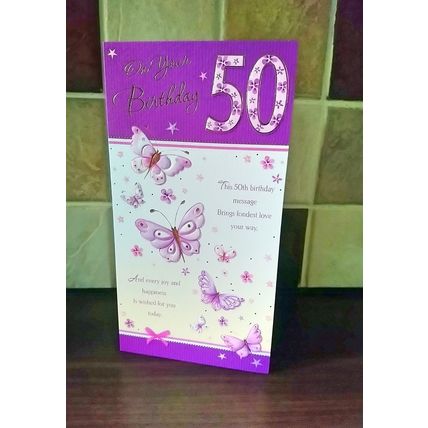 50th birthday card - 50th Birthday Greetings ( NEW IN STOCK )