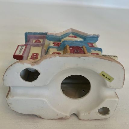 Easter Village Bunny House BAKERY Lightable Spring Decoration Bunny Figurine VTG