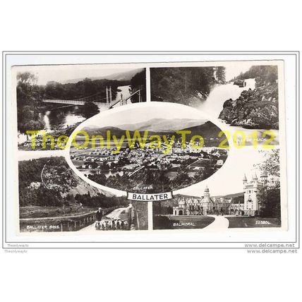 BALLATER, 5 X SCENES, ABERDEENSHIRE, SCOTLAND, 1959, Postcard
