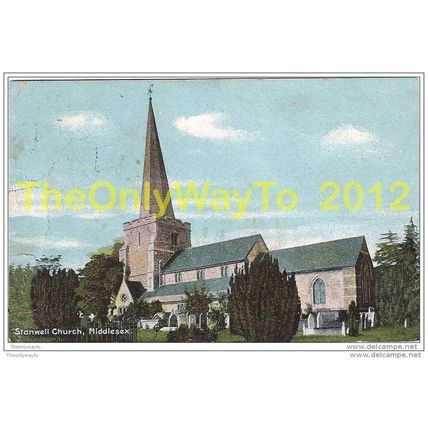 STANWELL CHURCH, MIDDLESEX, ENGLAND, c1905, Postcard