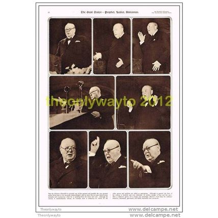 CHURCHILL, ORATOR, PROPHET, LEADER & STATESMAN, BOOK ILLUSTRATION, 1954