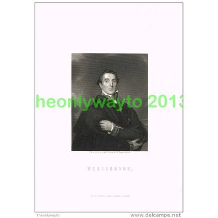 THE DUKE OF WELLINGTON, ENGLISH PRIME MINISTER, PRINT/PLATE, c1890