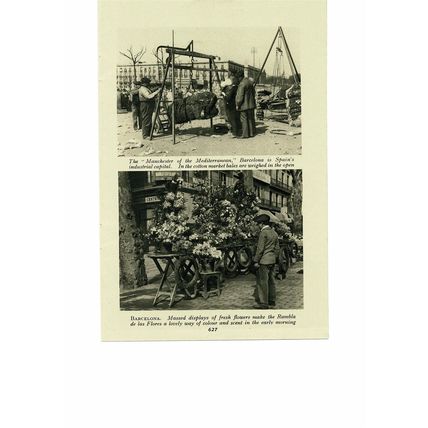 Plaza De Cataluna, Barcelona, (Industry & Flowers, Reverse), Book Illustration