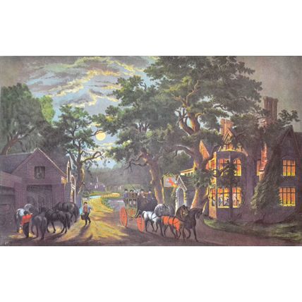 WAYSIDE INN 1952 Frances Flora Bond Palmer - Nathaniel Currier PRINT