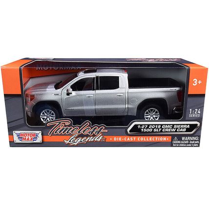 2019 GMC Sierra 1500 SLT Crew Cab Pickup Truck Silver Metallic 1/24-1/27 Diec...