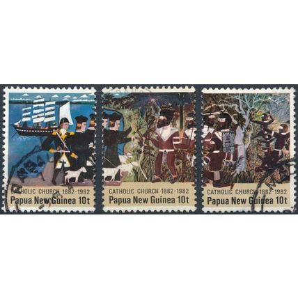 Centenary Catholic Church In PNG - Papua New Guinea 1982 - F H - SG 457/9
