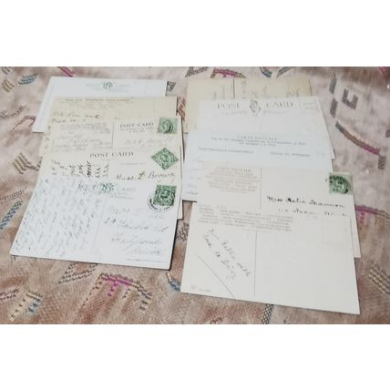 COLLECTION 10 GREETINGS FOGET ME NOT FLOWERS VINTAGE POSTCARDS