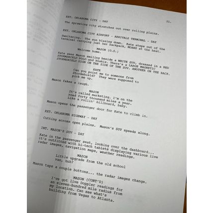 Twisters Movie Script Signed- Autograph Reprints- 121 Pages- Glen Powell