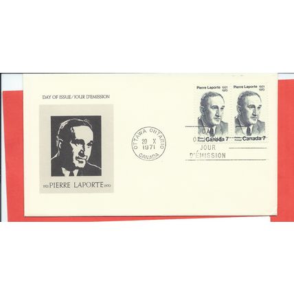 Canada stamps. 1972 Pierre Laporte FDC (B415)