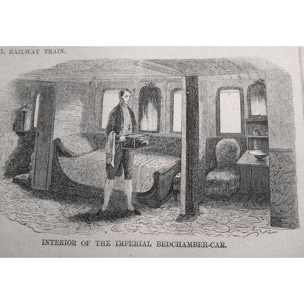 The French Imperial Railway Train - Harper's Weekly, November 6, 1858 - 3 prints