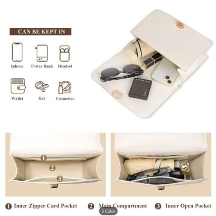 Shoulder Bags for Women, Cute Hobo Tote Handbag Mini Clutch Purse-White