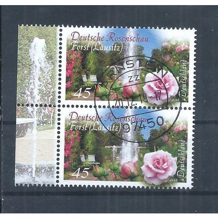 Germany Stamps 2013 German Rose Show used pair. SG 3853 (AR415)